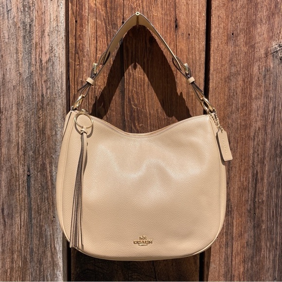 Coach Handbags - Coach 35593 shoulder or crossbody in nude/cream with dust bag